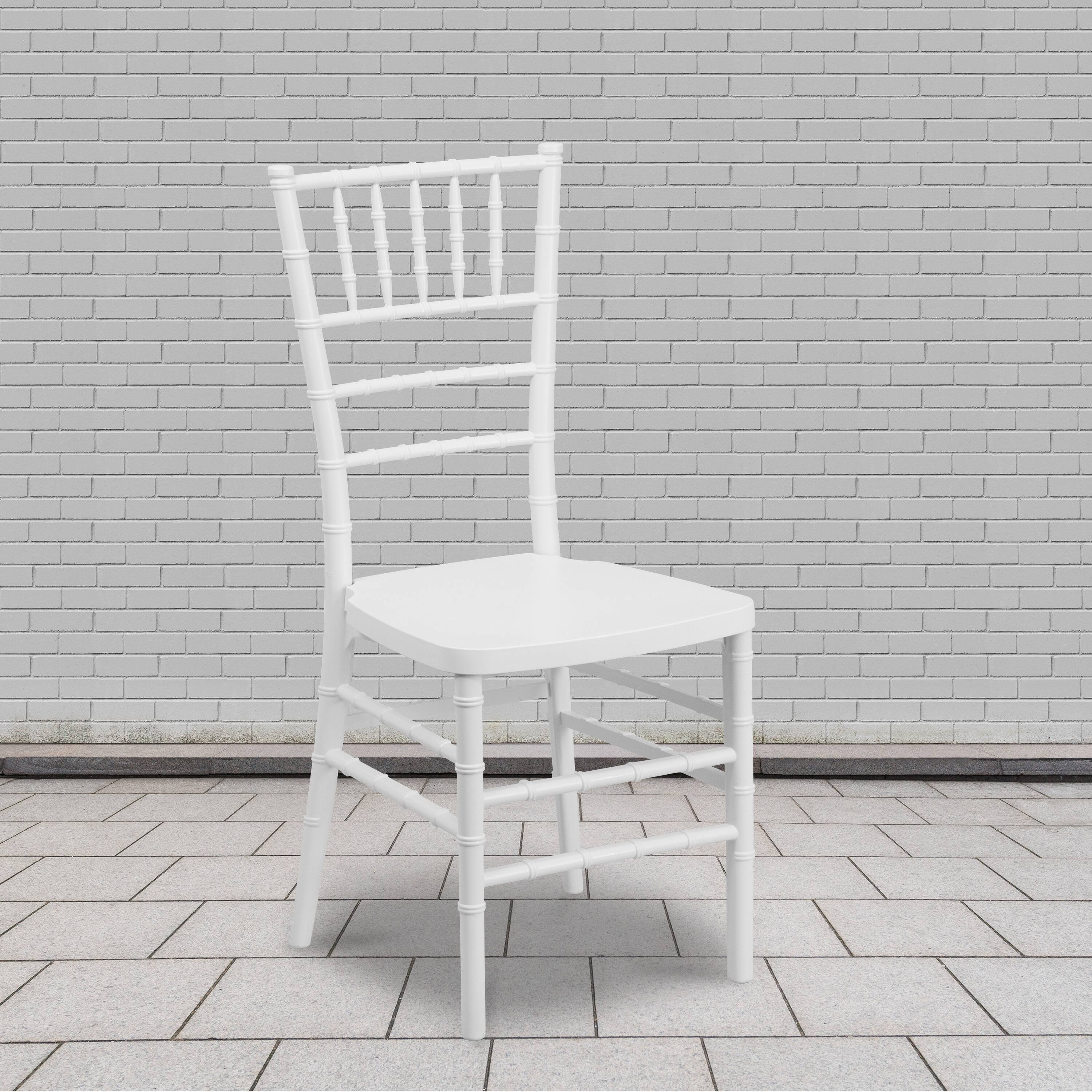 Alt View 2. Emma + Oliver - 2 Pack PREMIUM Resin Stacking Chiavari Chair - White.