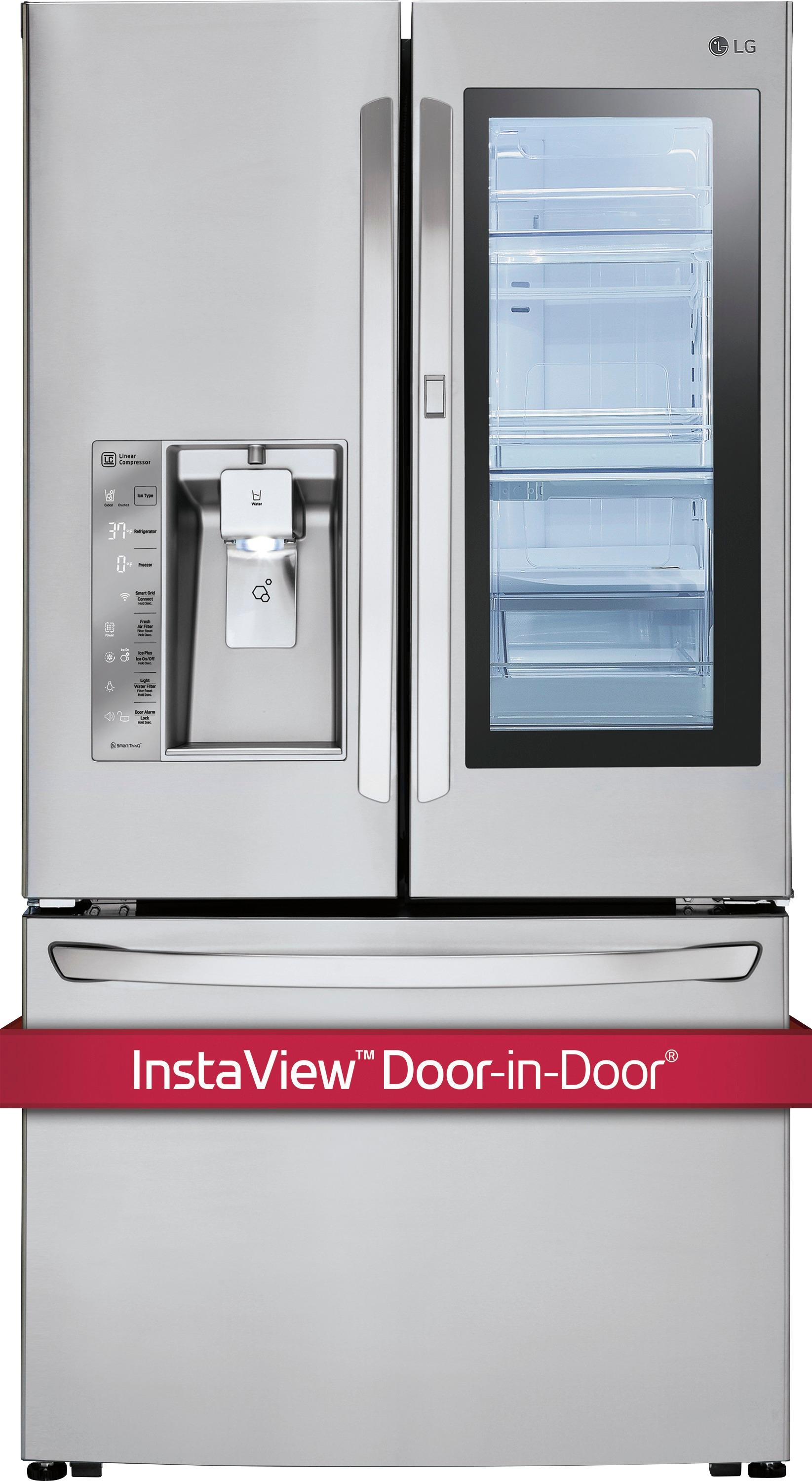 LG - 29.6 Cu. Ft. French InstaView Door-in-Door Smart Wi-Fi Enabled Refrigerator - Stainless steel was $3599.99 now $1799.99 (50.0% off)