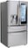 Angle Zoom. LG - 29.7 Cu. Ft. 4-Door French InstaView Door-in-Door Smart Wi-Fi Enabled Refrigerator - Stainless Steel.