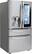 Angle. LG - 29.7 Cu. Ft. 4-Door French InstaView Door-in-Door Smart Wi-Fi Enabled Refrigerator - Stainless Steel.