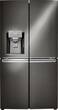 LG - 22.7 Cu. Ft. 4-Door French Door, Door-in-Door Refrigerator - Black stainless steel - Larger Front