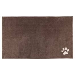 PetMaker - 60x36 Dog Door Mat for Muddy Paws - BrownwithWhitePawPrint
