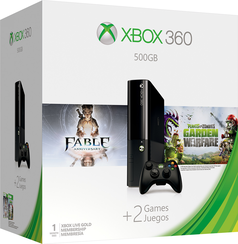 kool vleugel Verzwakken Microsoft Xbox 360 500GB Fable Anniversary and Plants vs. Zombies: Garden  Warfare Bundle Black 3M4-00001 - Best Buy