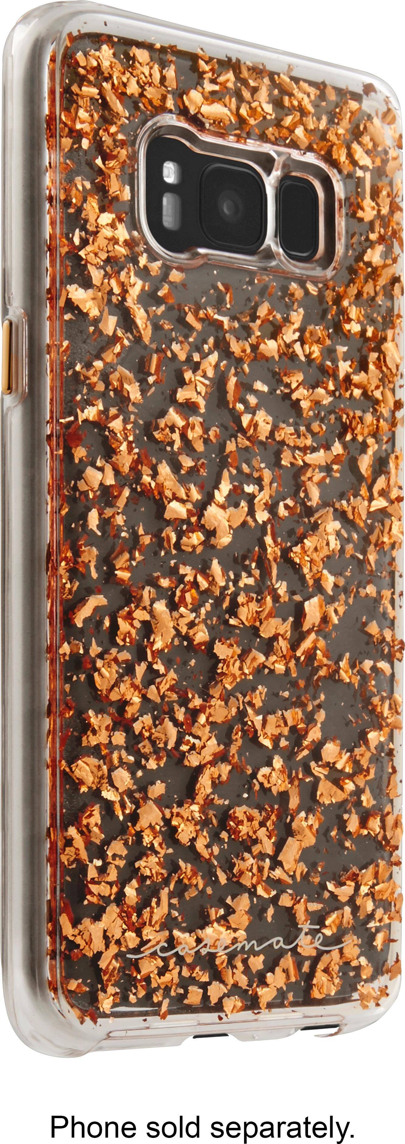 Angle. Case-Mate - Case for Samsung Galaxy S8 - Translucent/Rose Gold Metallic.