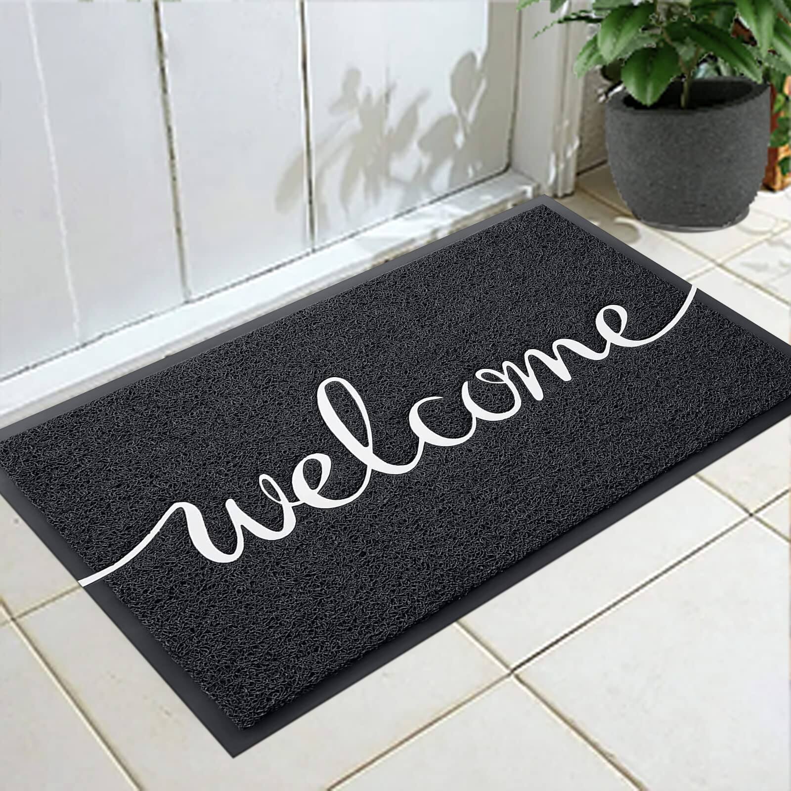 Black+welcome-1'6" x 2'6" (Rectangular)