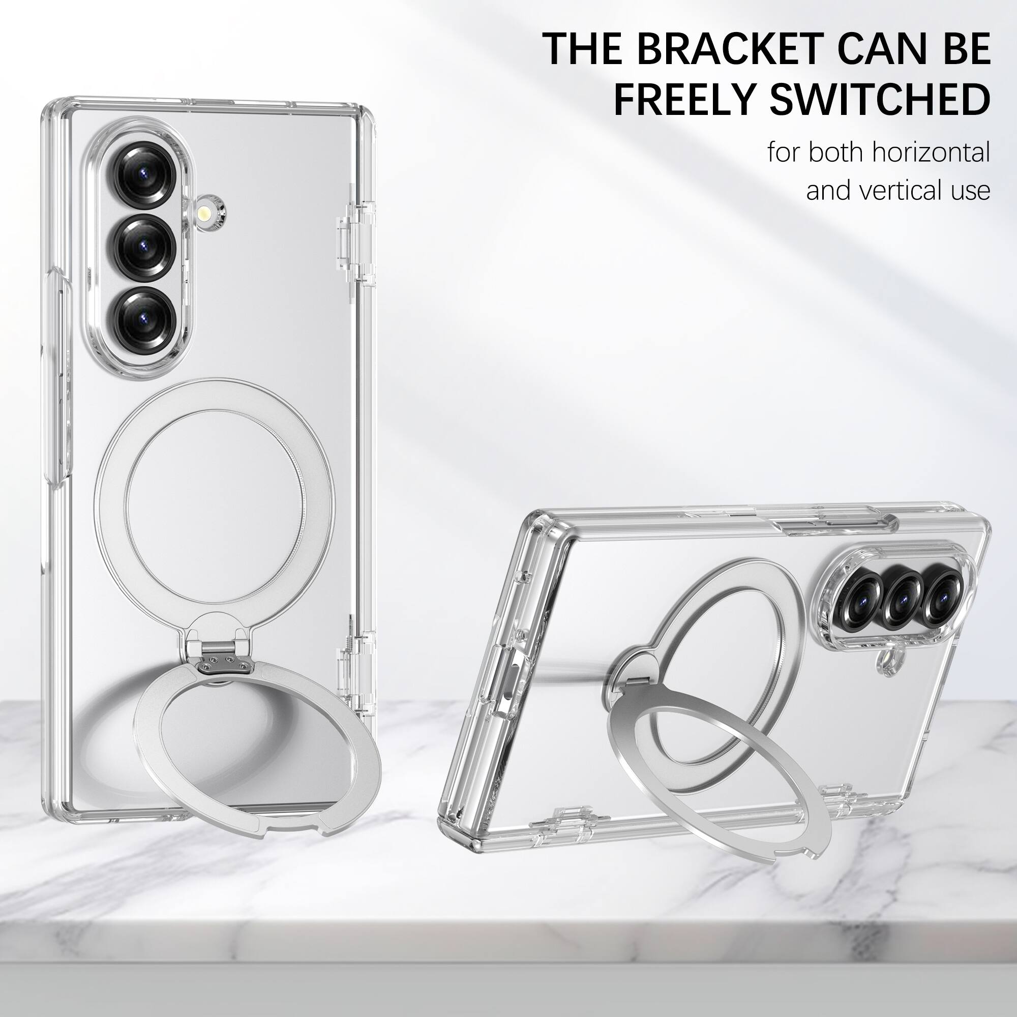 THE BRACKET CAN BE FREELY SWITCHED for both horizontal and vertical use