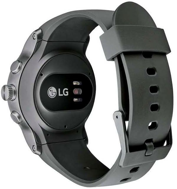 Back View: LG - Watch Sport Smartwatch 45.4mm Titan Silver AT&T - Titan silver