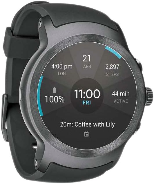 Angle View: LG - Watch Sport Smartwatch 45.4mm Titan Silver AT&T - Titan silver