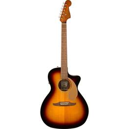 Fender - Newporter Player Acoustic Electric Guitar, Walnut Fingerboard, Sunburst