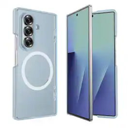 Dteck - Magnetic Matte Case for Samsung Galaxy Z Fold8 Ultra with Hinge Protection,Slim Hard PC Back Cover,No Front Frame Shell - Matteblue