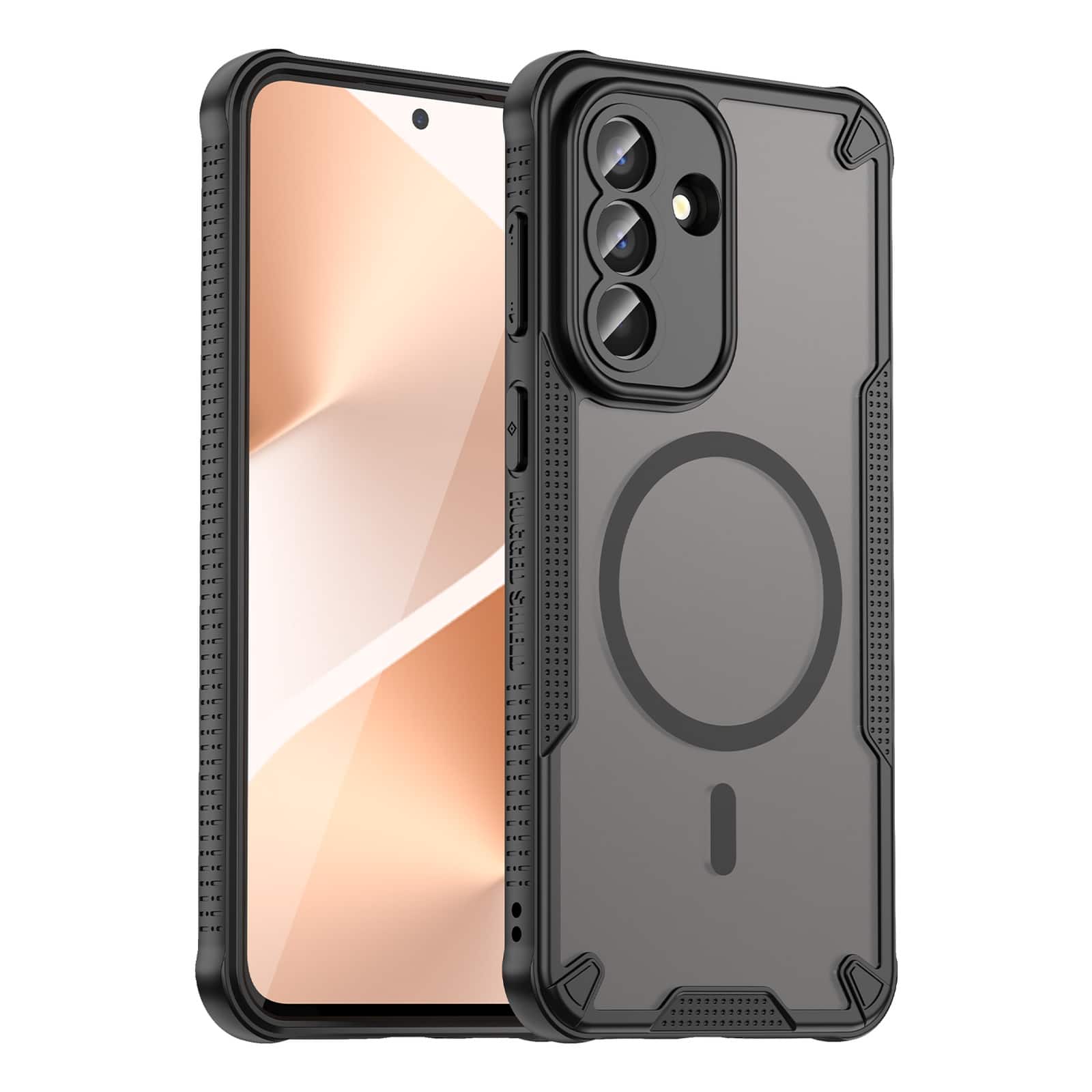 UUCOVER - Magnetic Case for Samsung Galaxy A37 5G,Shockproof TPU+PC Case Compatible with Mag Safe Matte Translucent Back Cover - Black