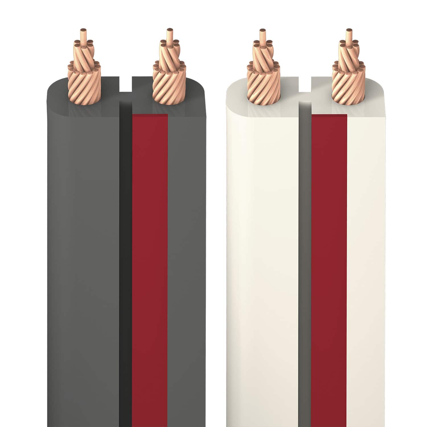 Front. AudioQuest - X2 - 50' - Gray with Red Stripes.