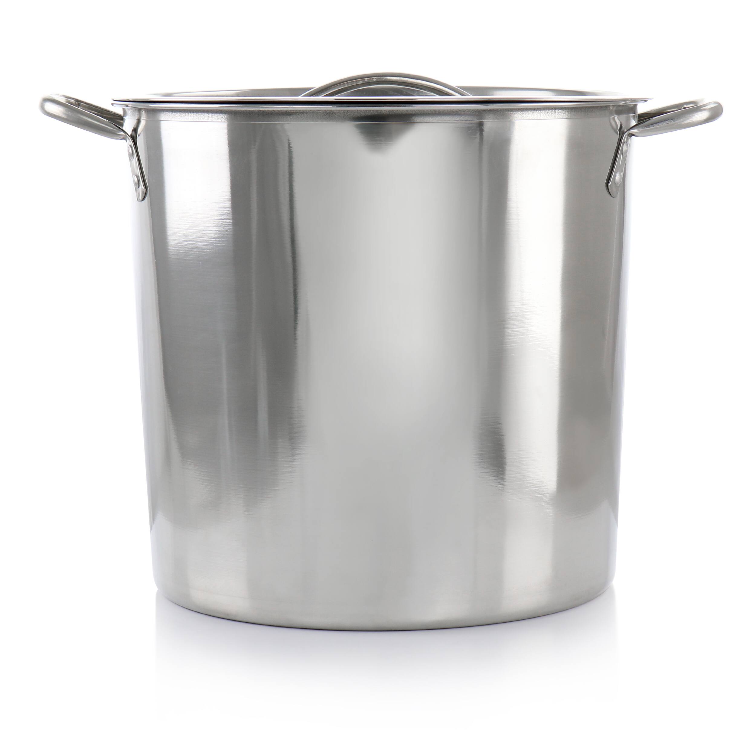 Alt View 2. Gibson - Gibson Everyday Whittington 16 Quart Stainless Steel Stock Pot with Lid - Silver.