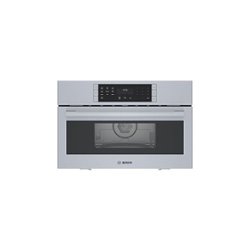 Bosch - 800 Series 1.6 Cu. Ft. Convection Built-In Microwave - Stainless Steel - Front_Zoom
