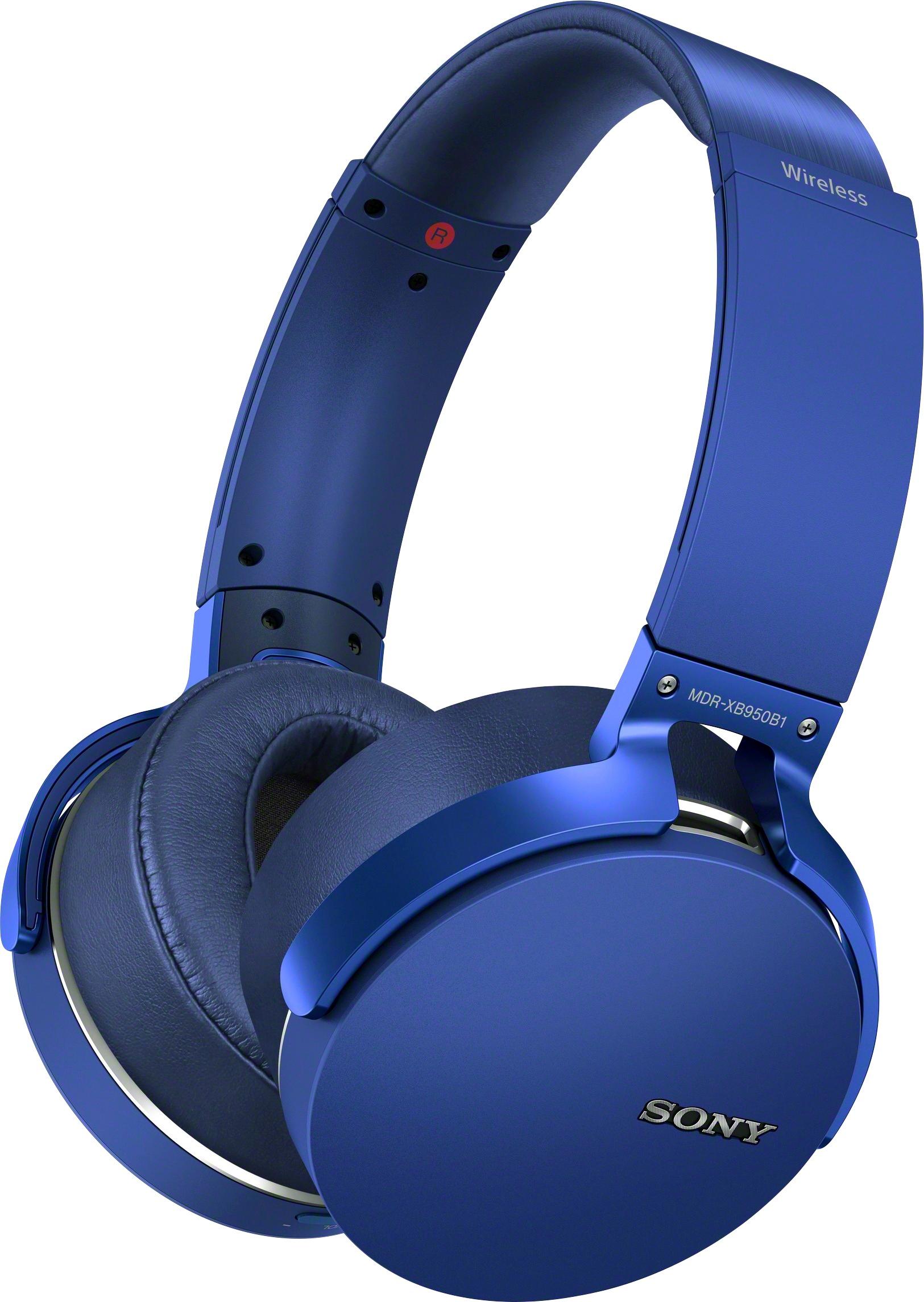 Best Buy Sony Xb950b1 Extra Bass Wireless Over The Ear Headphones Blue Mdrxb950b1 L
