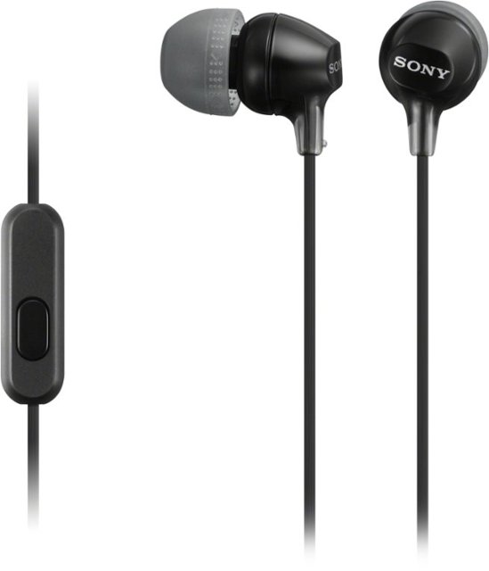 Front Zoom. Sony - EX14AP Wired Earbud Headphones - Black.
