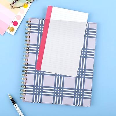 Alt View 4. AT-A-GLANCE - 2025-2026 Simplified by Emily 8.5" x 11" Academic Weekly & Monthly Planner, Poly Cover - Lilac Plaid.