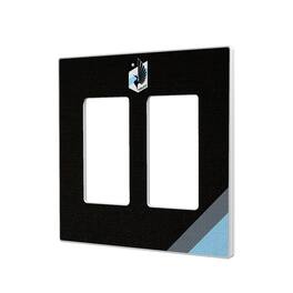 Keyscaper - Minnesota United FC Diagonal Stripe Design Double Rocker Lightswitch Plate - Multicolor