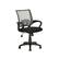Angle. CorLiving - Workspace 5-Pointed Star Mesh Linen Fabric Chair - Dark Grey.