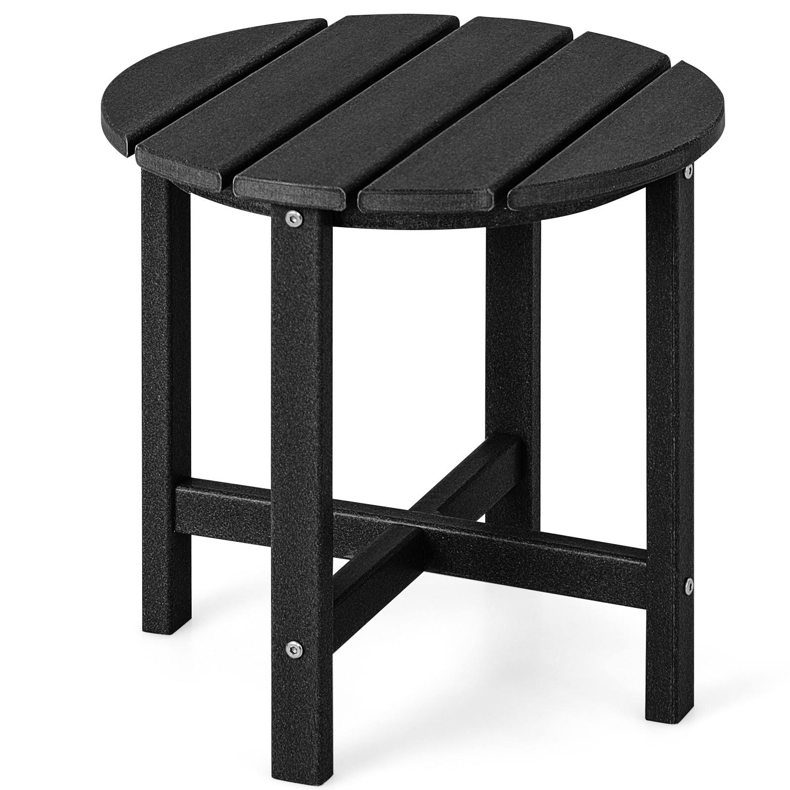 Alt View 5. Gymax - Gymax 2PCS 18''Adirondack Side Table Weather Resistant HDPE Garden Patio Black - Black.