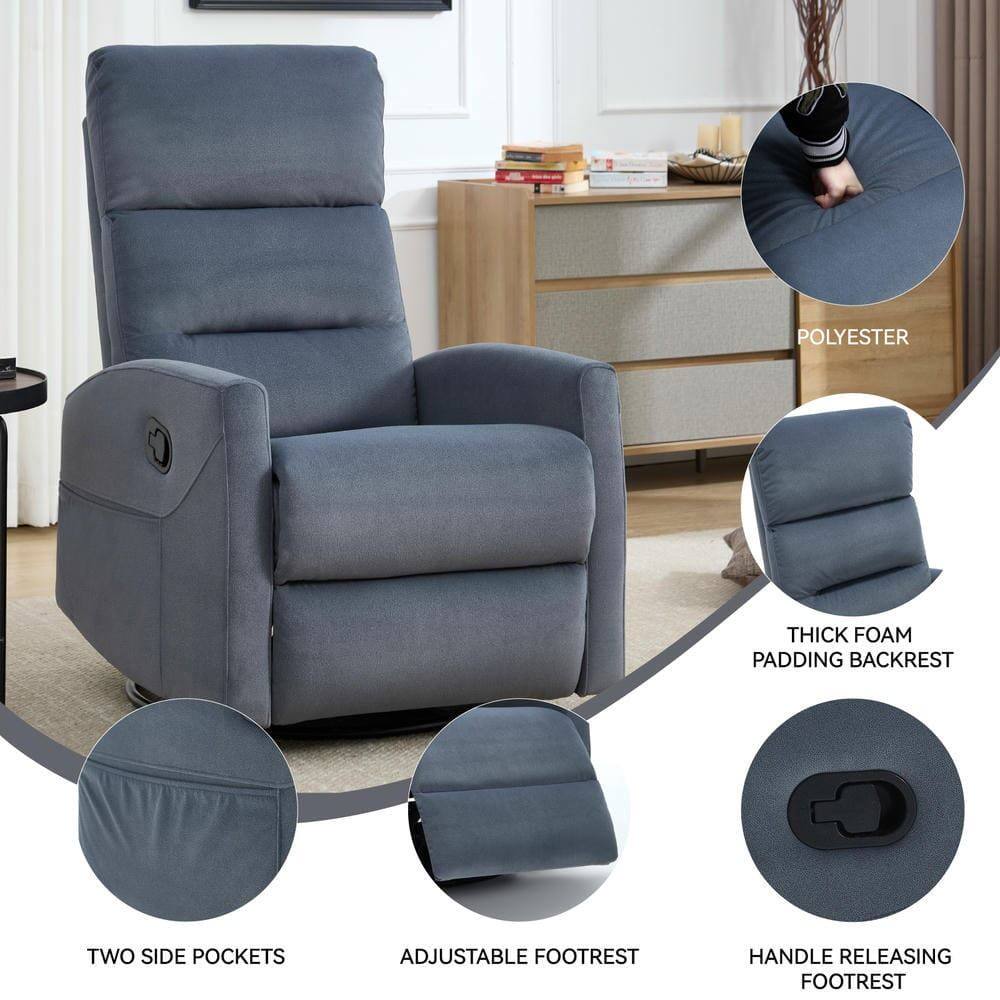 - Polyester
- Thick foam padding backrest
- Two side pockets
- Adjustable footrest
- Handle releasing footrest