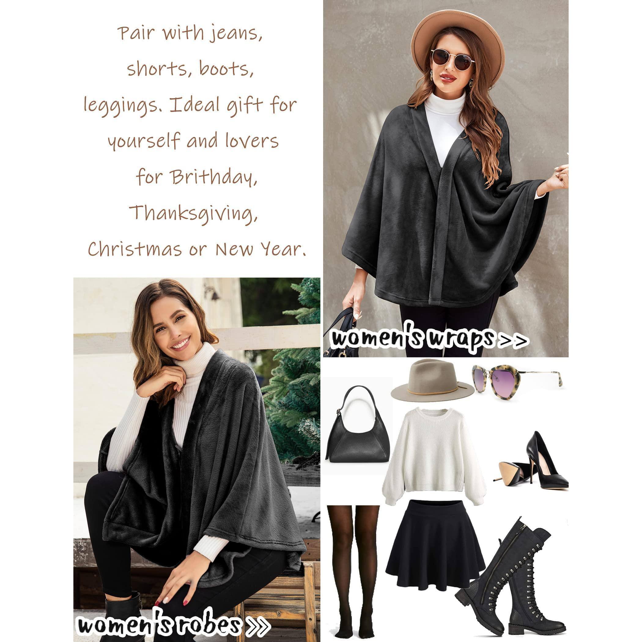 Pair with jeans, shorts, boots, leggings. Ideal gift for yourself and lovers for Birthday, Thanksgiving, Christmas or New Year.

women's wraps >>

women's robes >>