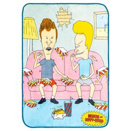 Silver Buffalo - MTV Beavis and Butt-Head Fleece Throw Blanket | 45 x 60 Inches - Blue