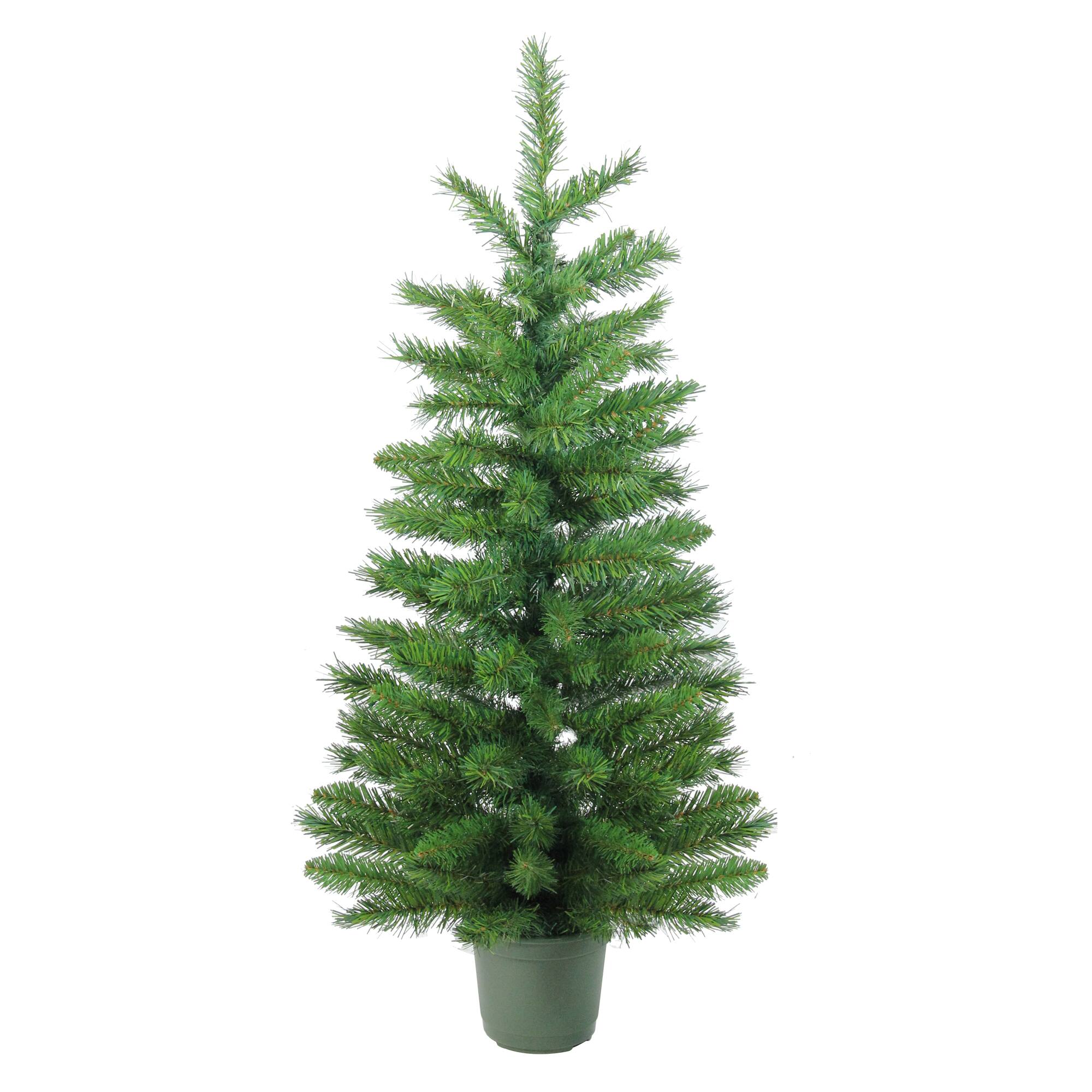 Northlight - 4' Potted Norway Spruce Medium Artificial Christmas Tree - Unlit - Green