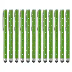 Front. Unique Bargains - Stylus Pens for Touch Screens, 12pcs High Precision Universal Bling Metal Capacitive Pen for Touch Screen Devices Phone - Green.
