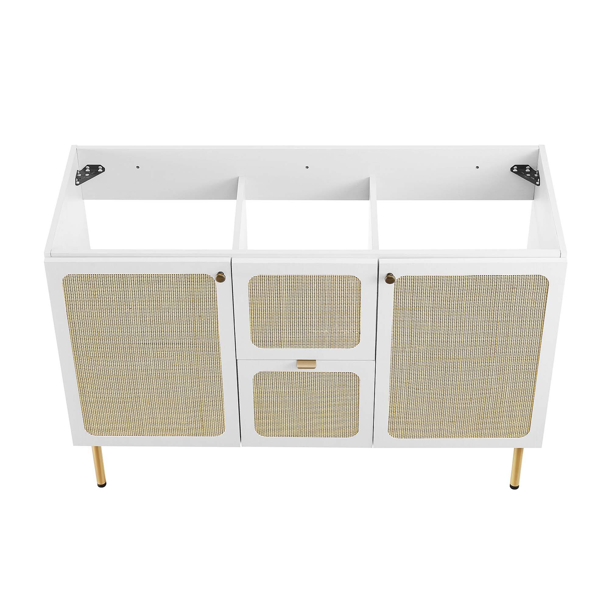 Alt View 9. Modway - Chaucer 48" Bathroom Vanity with White Basin Included by Modway - White White.