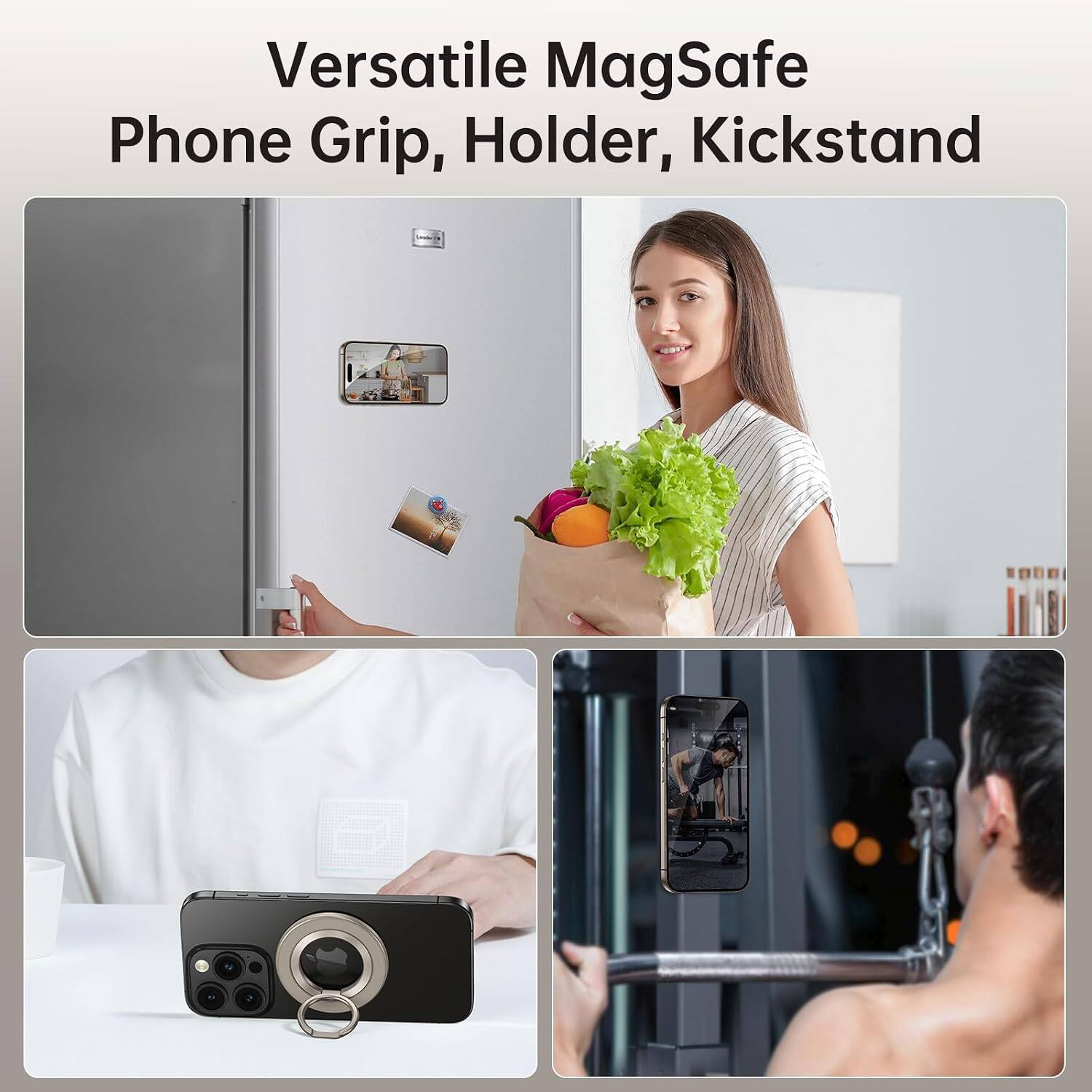 Versatile MagSafe Phone Grip, Holder, Kickstand