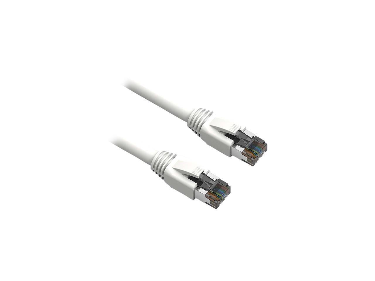 Alt View 1. Nippon Labs - Nippon Labs Cat8 RJ45 0.5FT 40Gbps 2000MHz S/FTP Ethernet Cable (White).