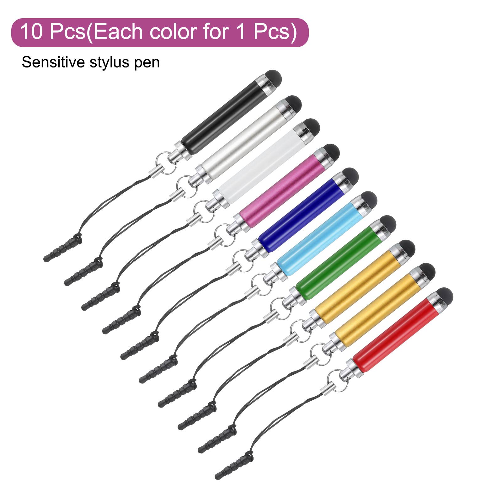 10 Pcs (Each color for 1 Pcs)  
Sensitive stylus pen