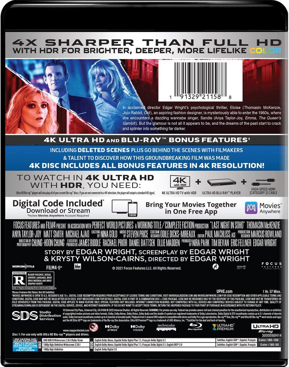 Back. Last Night in Soho (4K Ultra HD + Blu-ray) [UHD].