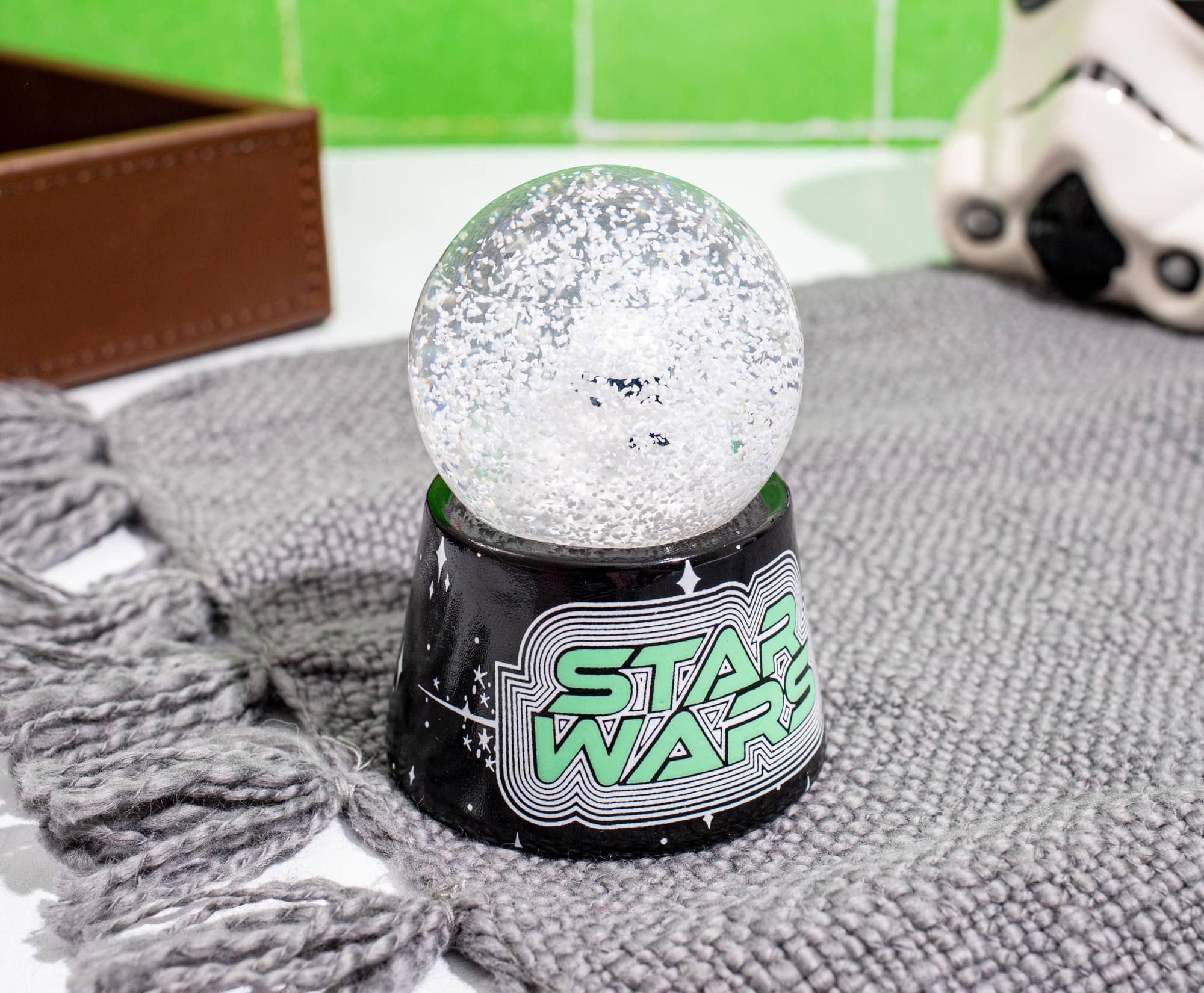 Alt View 4. Silver Buffalo - Star Wars Stormtrooper 3-Inch Mini Light-Up Snow Globe - White.