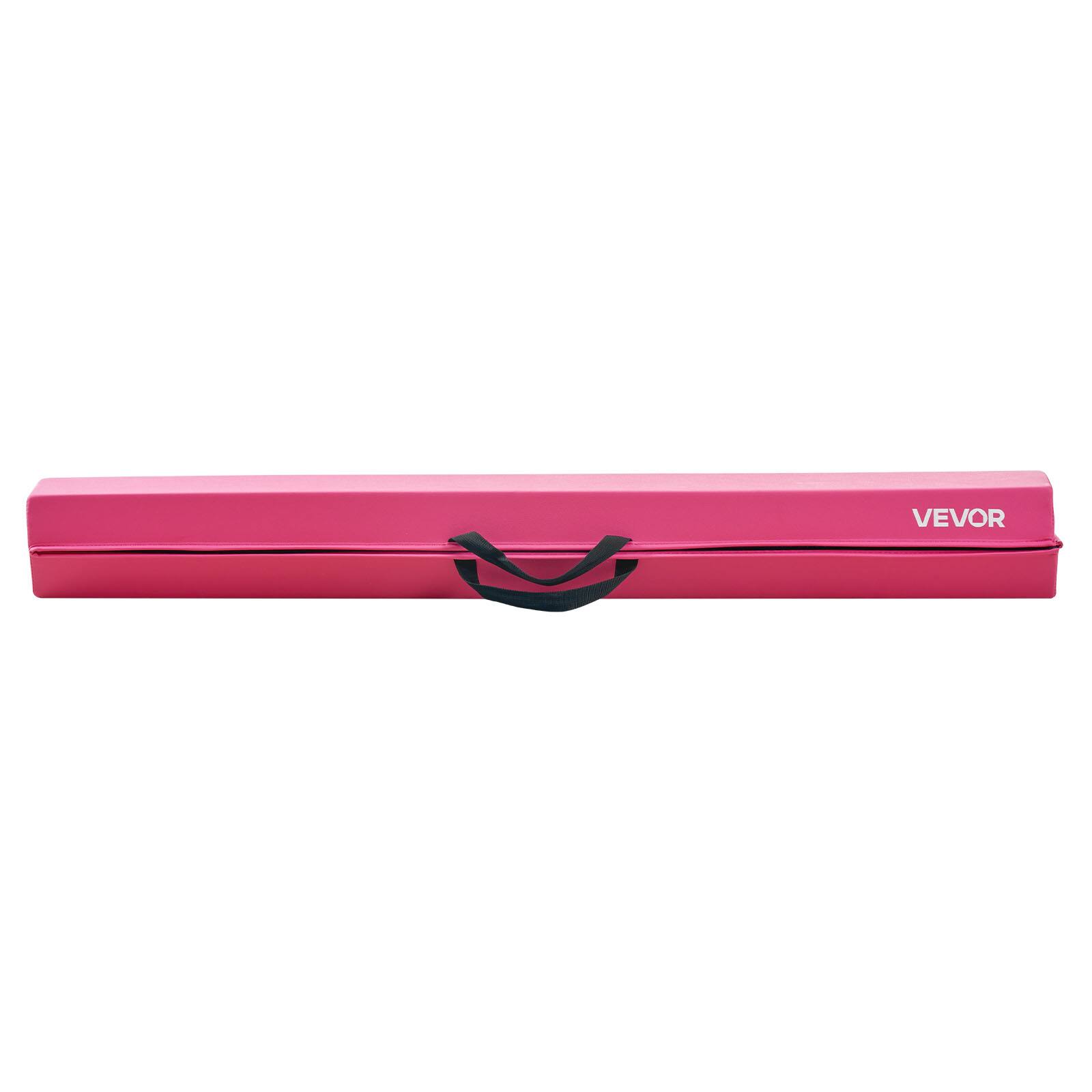 Alt View 5. VEVOR - 8FT Folding Balance Beam for Kids, 200LBS Stable Support Gymnastics Floor Beam with Mats, Gymnastics Training Equipment - Pink.