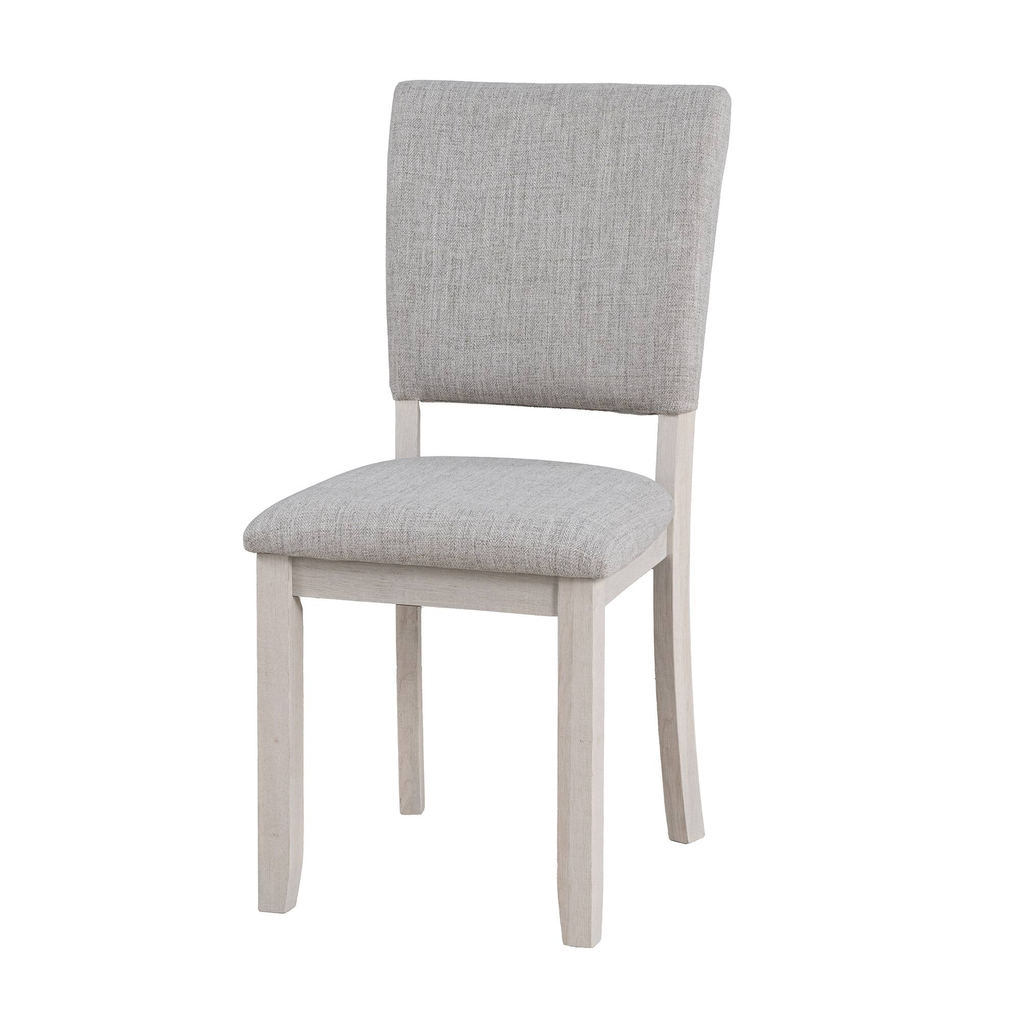 Alt View 2. Vaczon - Set of 4 Upholstered Side Chairs, Foam-Padded Seats with Durable Fabric Cover, Perfect for Kitchen Dining Room or Office - Light gray.