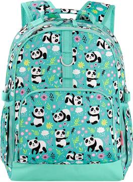 Vulpecula Spade - Panda Backpack for Girls, Elementary School Backpack for Girls - Panda-teal Green