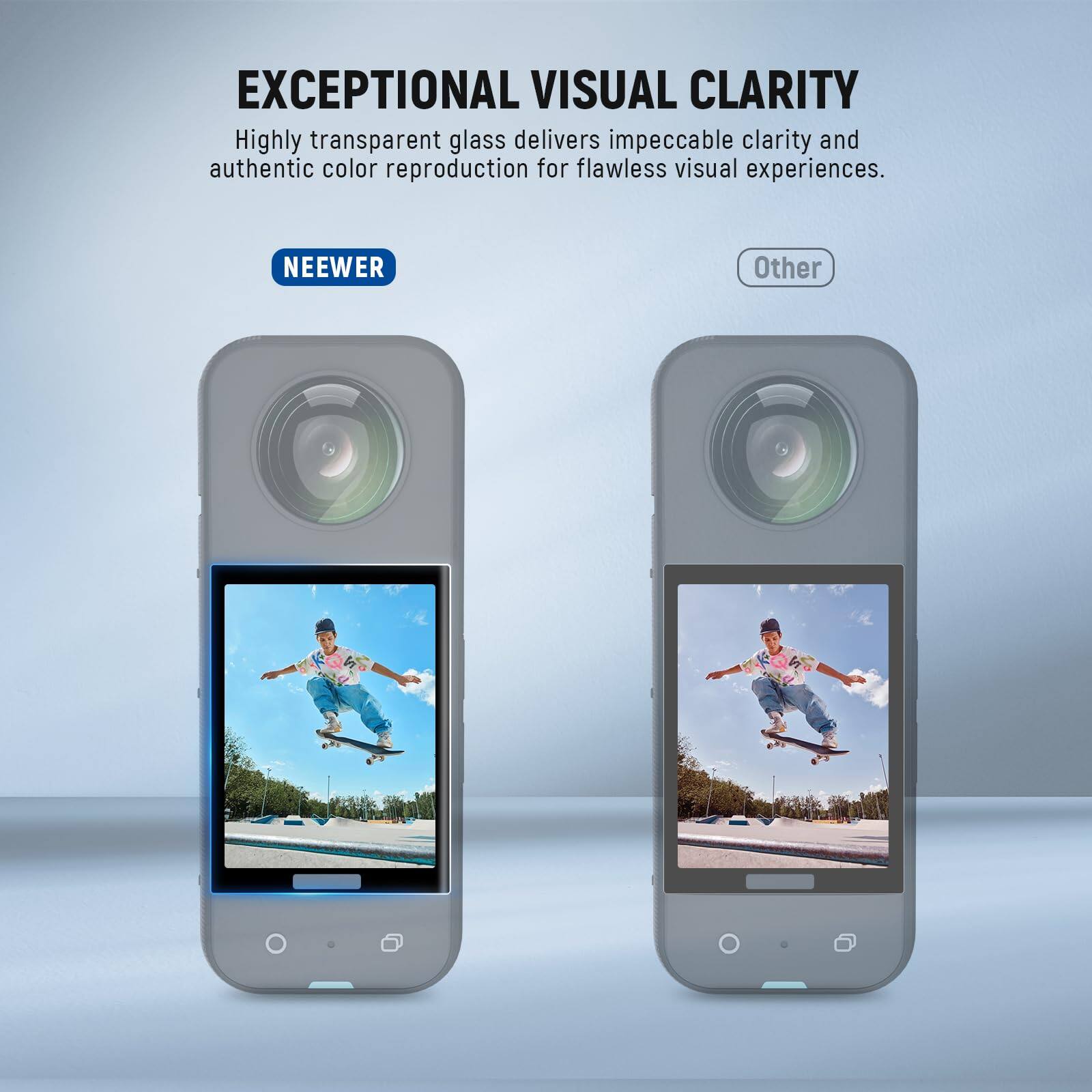EXCEPTIONAL VISUAL CLARITY

Highly transparent glass delivers impeccable clarity and authentic color reproduction for flawless visual experiences.

NEEWER

Other