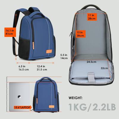 15 laptop dslr backpack K&F CONCEPT Camera Backpack,Hardshell Photography Camera Bag fastening padded dividers Beta Camera Backpack 20L DSLR/SLR