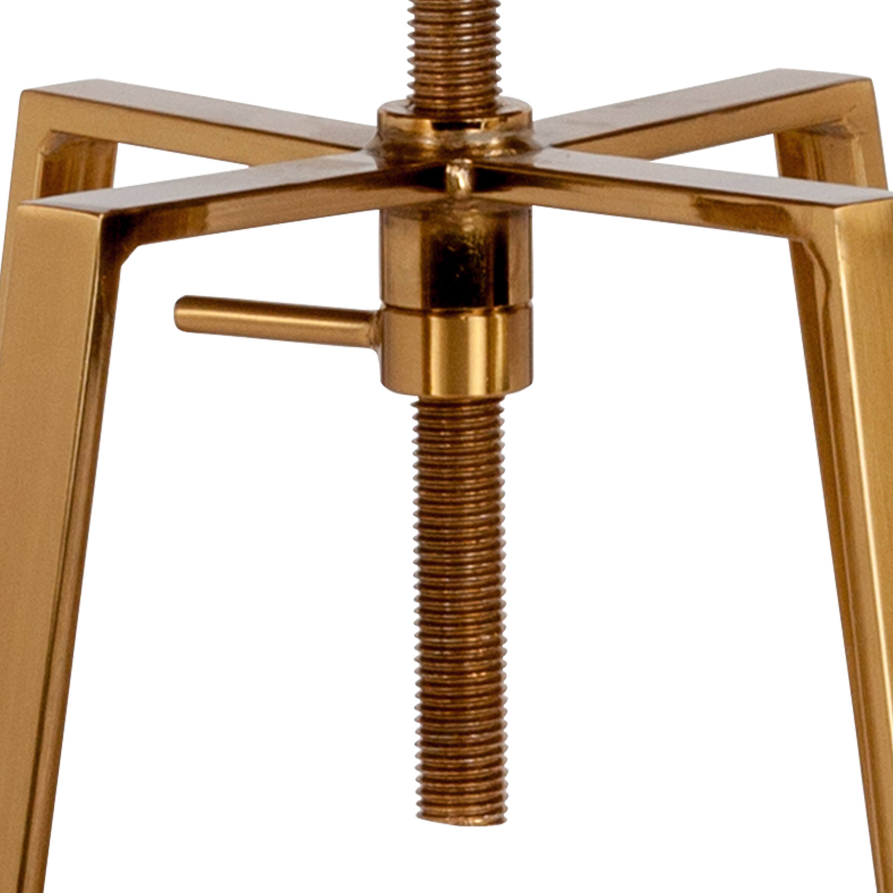 Alt View 7. Emma + Oliver - Industrial Style Barstool with Swivel Lift Seat - Gold.