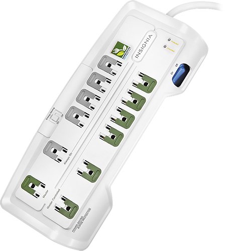 Insignia 12-Outlet Surge Protector White NS-PWS5129 - Best Buy