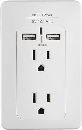 2-Outlet Surge Protector-Front_Standard 