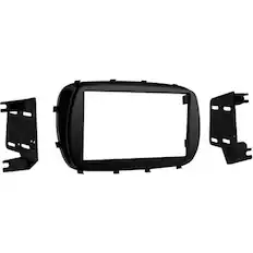 Front. Metra - Dash Kit for Select 2016-2023 Fiat 500X DDIN - Matte Black.