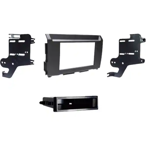 Front. Metra - Dash Kit for Select 2016-2019 Nissan Titan DIN - Matte Black.