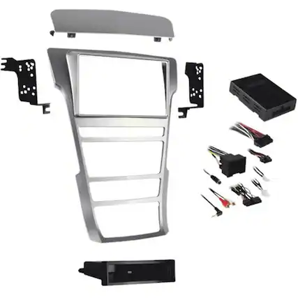 Front. Metra - Dash Kit for Select 2008-2013 Cadillac CTS DIN DDIN - Silver.