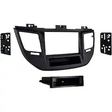 Front. Metra - Dash Kit for Select 2016-2018 Hyundai Tucson DIN - Matte Black.