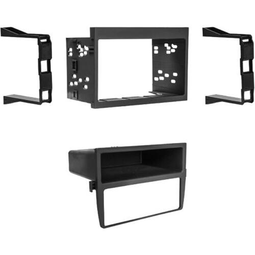 Front. Metra - Dash Kit for Select 1997-2004 Porsche Boxster DIN DDIN - Matte Black.