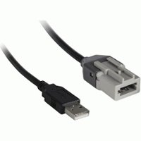 AXXESS - USB Retention Adapter for Select Hyundai and Kia Vehicles - Black/Gray - Front_Zoom