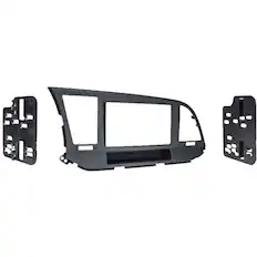 Front. Metra - Dash Kit for Select 2017-2018 Hyundai Elantra DDIN - Matte Black.